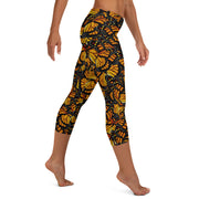 Monarch Butterfly Capri Leggings